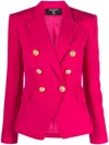 Balmain Classic 6-button Red Jacket In Pink