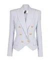 Balmain Double-breasted Wool Jacket In White