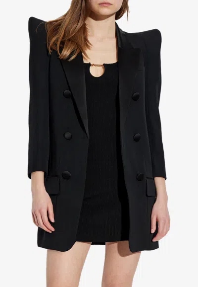 Balmain Double-breasted Wool Blazer With Structured Shoulders