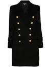 Balmain 10 Buttons Coat In Virgin Wool And Cashmere Women In Black