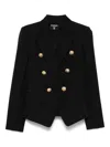 Balmain Wool Blazer With Iconic Metal Buttons In Black