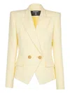 Balmain Double-button Blazer In Yellow