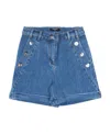 Balmain Double-buttoned Denim Shorts In Blue
