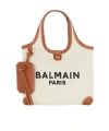 Balmain Canvas B-army Grocery Tote Bag In White