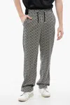 Balmain Double Jersey Biker Sweatpants With Monogram Motif In Multi