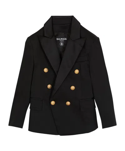 Balmain Double-breasted Blazer In Black