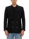 Balmain Double-breasted Jacket In Black