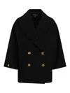 Balmain Coat In Black