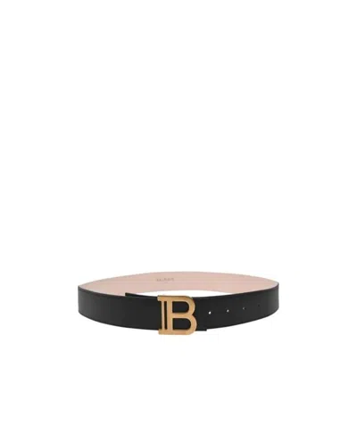 Balmain Double-sided Belt In Black