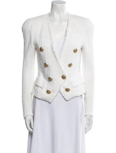 Pre-owned Balmain Down Blazer In Neutral