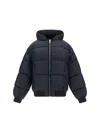 Balmain Pb Labyrinth Jacquard Nylon Puffer Jacket In Eap Noir/noir