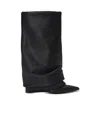 Balmain Draped Boots In Black