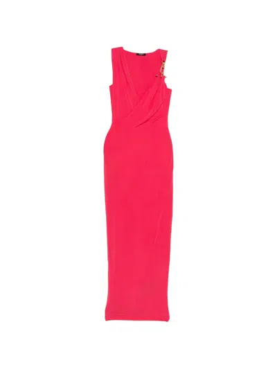 Balmain Draped-effect Sleeveless Dress In Pink