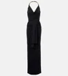 Balmain Draped Gathered Gown In Black