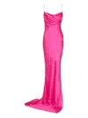 Balmain Draped Satin Gown