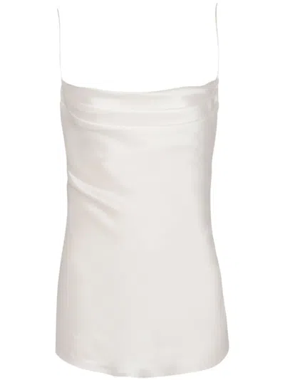 BALMAIN DRAPED SATIN TOP