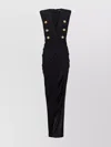 Balmain Tailored Gown With Embossed Button Details