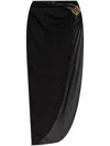 Balmain Draped Style Beach Cover-up In Black