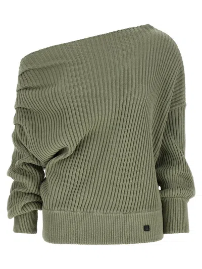 Balmain Draped Sweater Sweaters And Cardigans Green