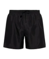 Balmain Black Jacquard Logo Swim Shorts In Black