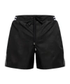 Balmain Black Jacquard Logo Swim Shorts In Black