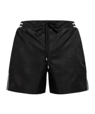 BALMAIN STRIPE-DETAIL SWIM SHORTS