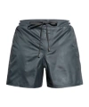 Balmain Stripe-detail Swim Shorts In Gray