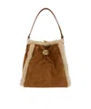 Balmain Drawstring Backpack In Brown