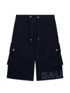 Balmain Drawstring Cargo Shorts In Black