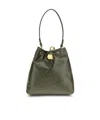 Balmain Bicolor Calf Leather Bos Taurus Backpack In Green