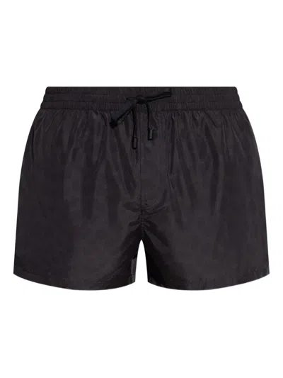 BALMAIN DRAWSTRING-FASTENING SWIM SHORTS