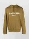 BALMAIN DRAWSTRING HOODED SWEATER WITH FRONT POCKET