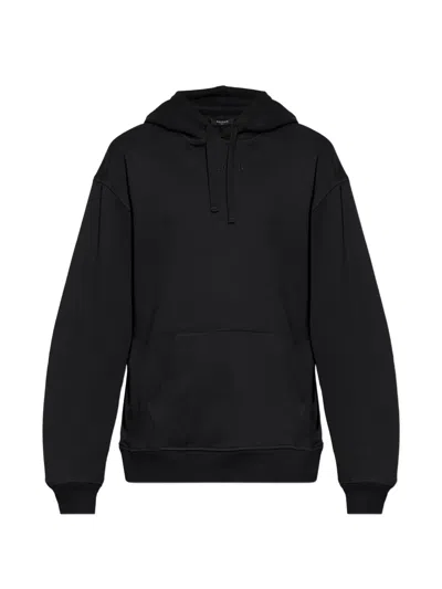Balmain Drawstring Hoodie In Black