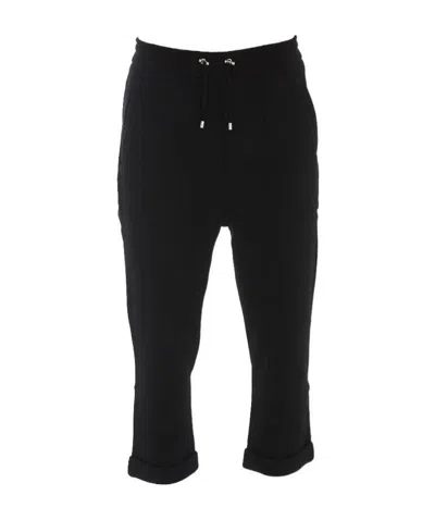 Balmain Drawstring Jersey Pants In Black