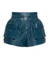 Balmain Drawstring Shorts In Blue