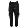 Balmain Drawstring Slim-fit Cargo Pants In Black Cotton In Black