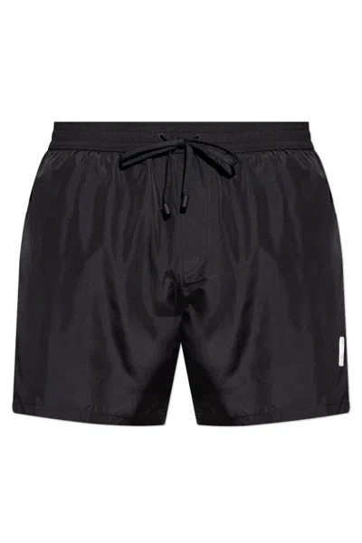 BALMAIN BALMAIN LOGO PATCH DRAWSTRING SWIM SHORTS