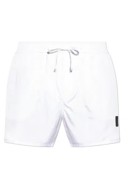 Balmain Logo-embroidered Cotton Shorts In Nude