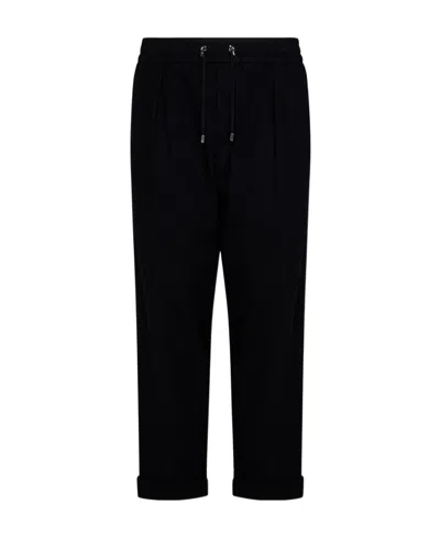 Balmain Drawstring Tapered Track Pants In Black