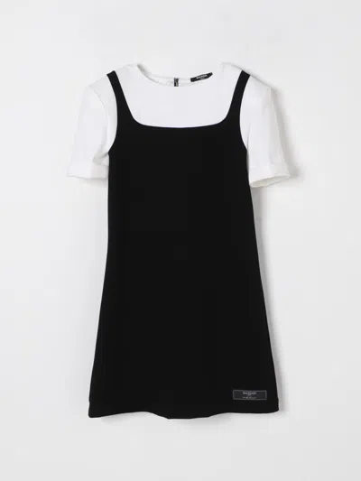 BALMAIN DRESS BALMAIN KIDS COLOR BLACK,G48711002