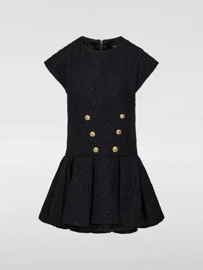 Balmain Dress  Kids Color Black In Schwarz