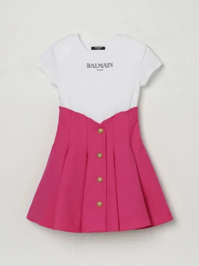Balmain Dress  Kids Color Fuchsia