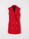Balmain Paris Kids Dress In Red