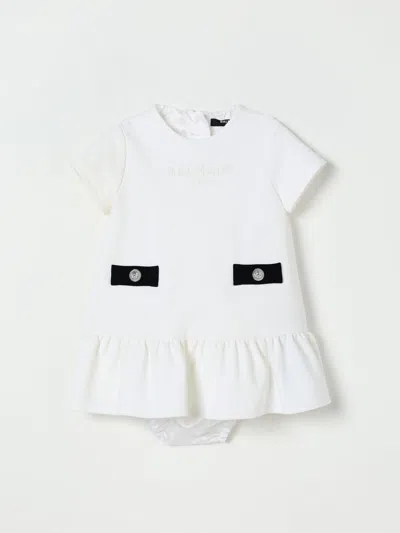 Balmain Kids' Kleid  Kinder Farbe Weiss In White