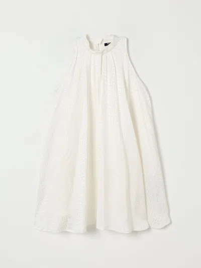 Balmain Kids' Kleid  Kinder Farbe Yellow Cream In White