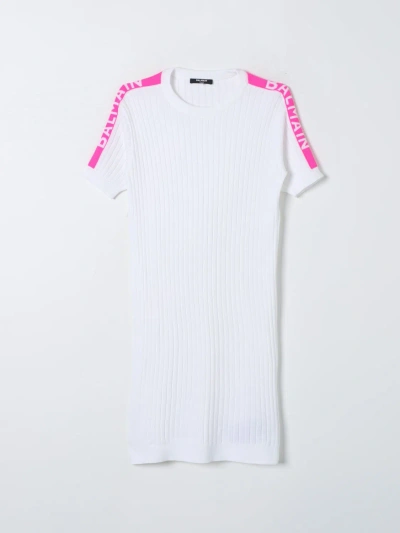 Balmain Dress  Kids Kids Colour White