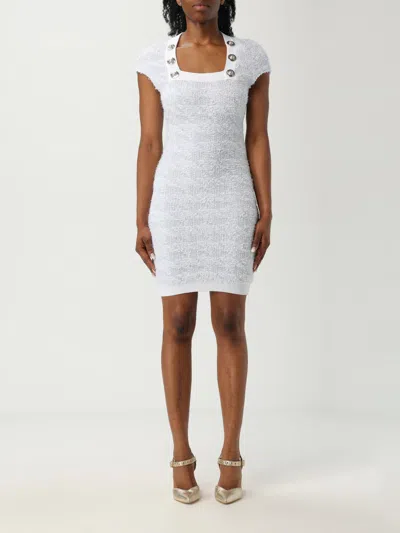 Balmain Dress  Woman Color Blue In White