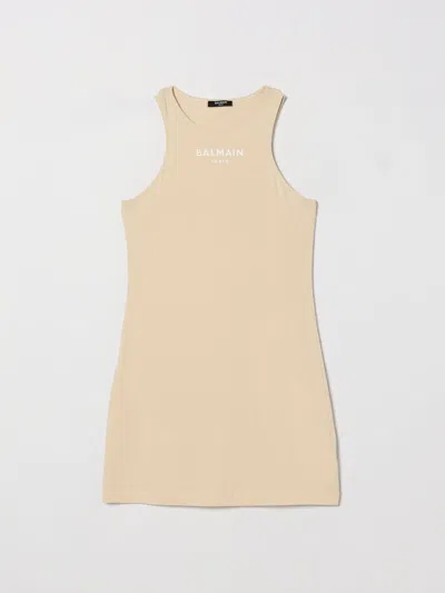 Balmain Dress Kids In Neutral