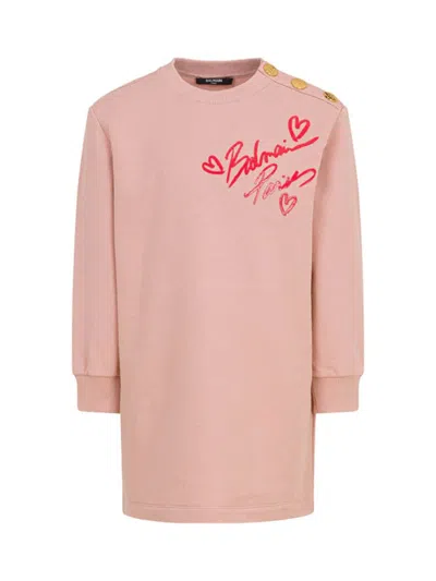 Balmain Kids' Dress In Pink
