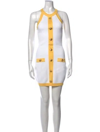 Pre-owned Balmain Dress W/ Tags In White